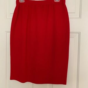 St John pencil skirt. 24” long. Red. Size 6